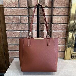Madison Westbrown Brown Faux Leather Totes Bag Handbag Purse